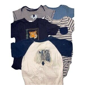 Boys 24M 5-PCs Short Sleeve Body Suits Bundle